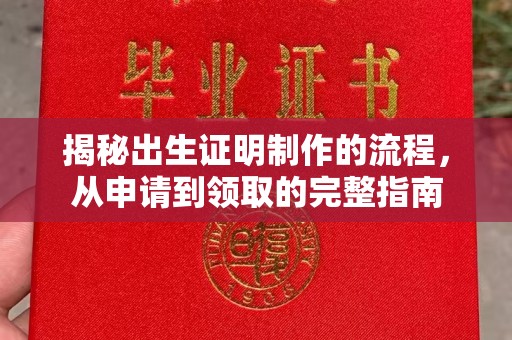 阿拉善盟揭秘出生证明制作的流程，从申请到领取的完整指南