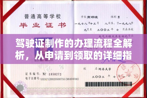 阿拉善盟驾驶证制作的办理流程全解析，从申请到领取的详细指南