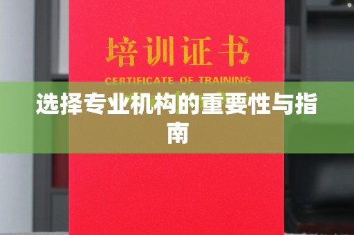 阿拉善盟选择专业机构的重要性与指南