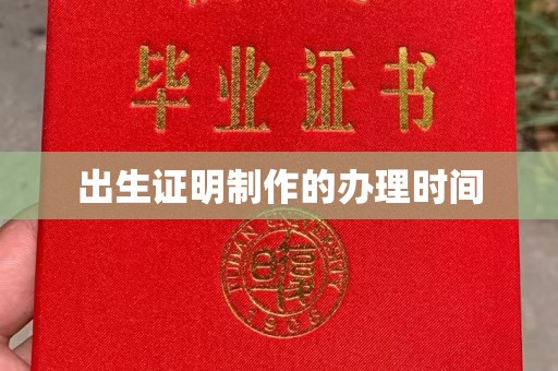 阿拉善盟出生证明制作的办理时间